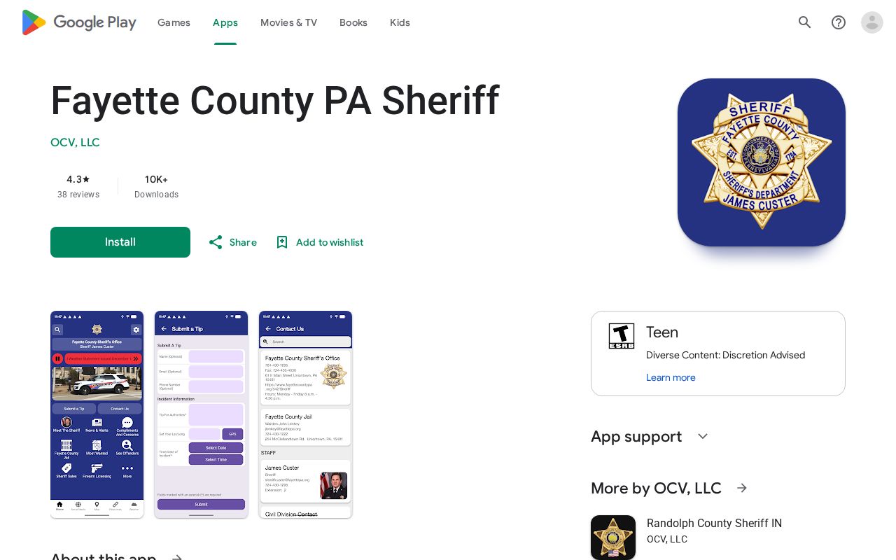 Fayette County sheriff app used for current roster checks, not a verified 24-hour release feed